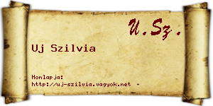 Uj Szilvia névjegykártya