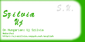 szilvia uj business card